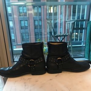 Vintage black Frye motorcycle stud boots 7